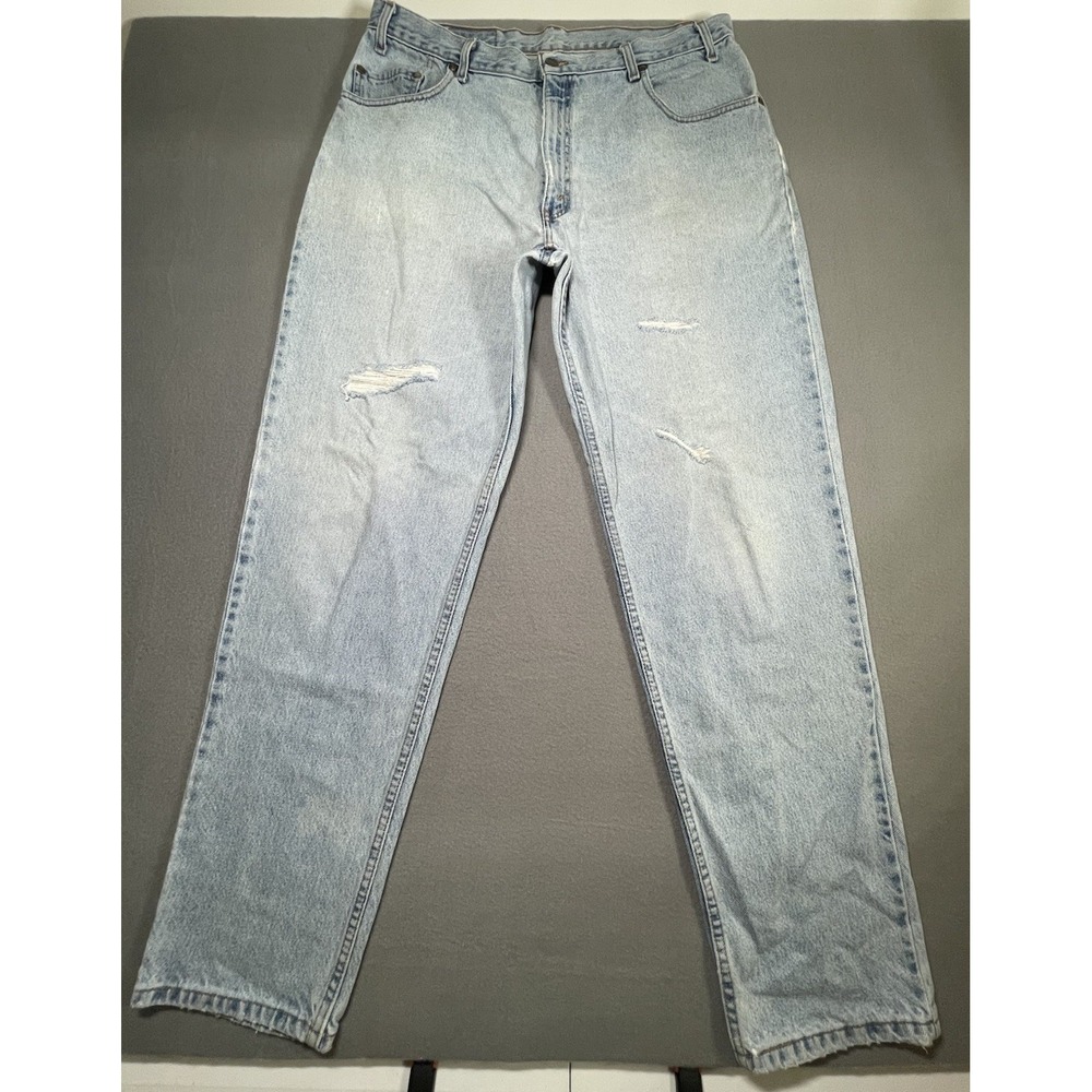 Vintage Levis Jeans Mens 38x34 (36x34) Blue 545 Loose Straight Orange Tab 90s - Picture 2 of 10